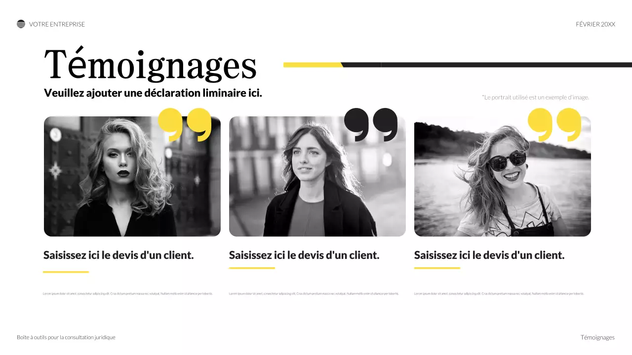 présentation juridique classique noire