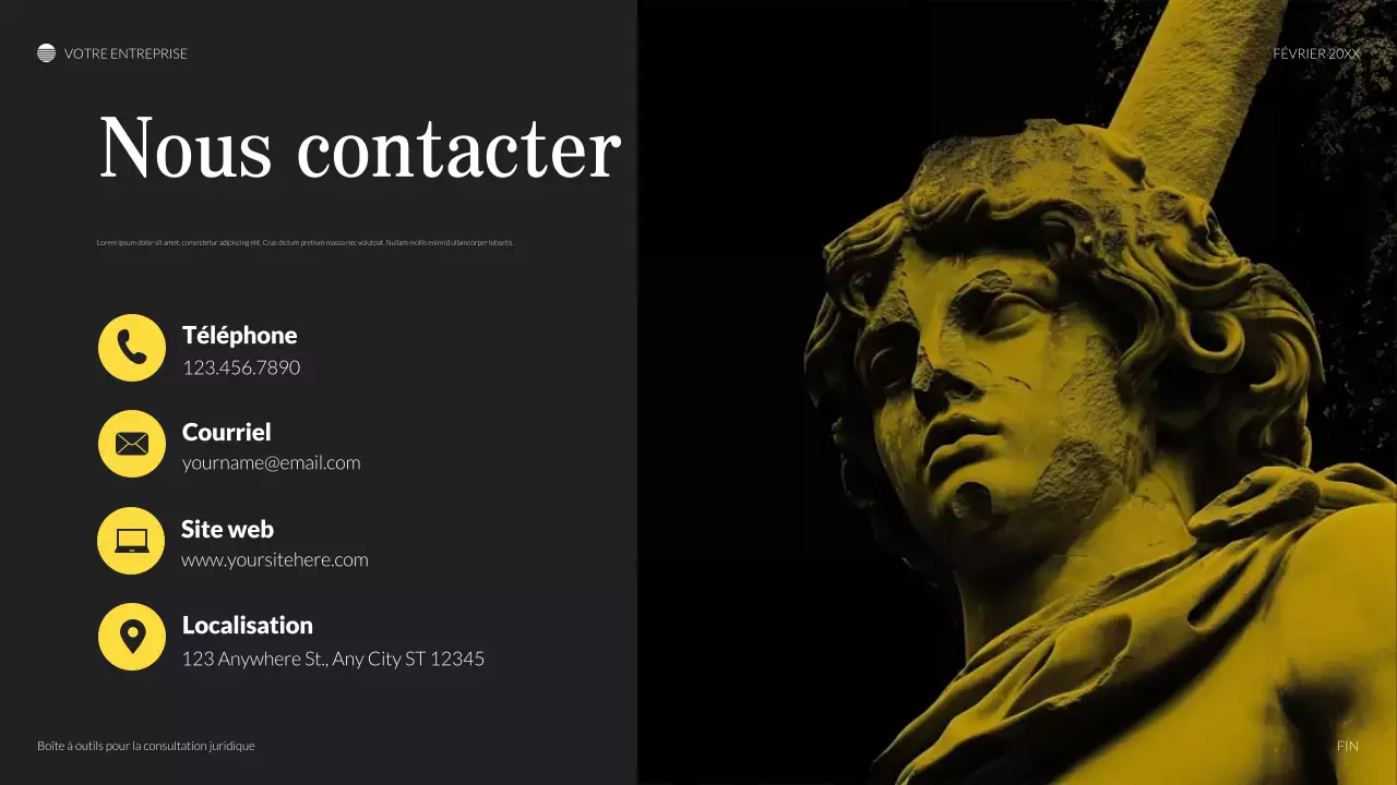 présentation juridique classique noire