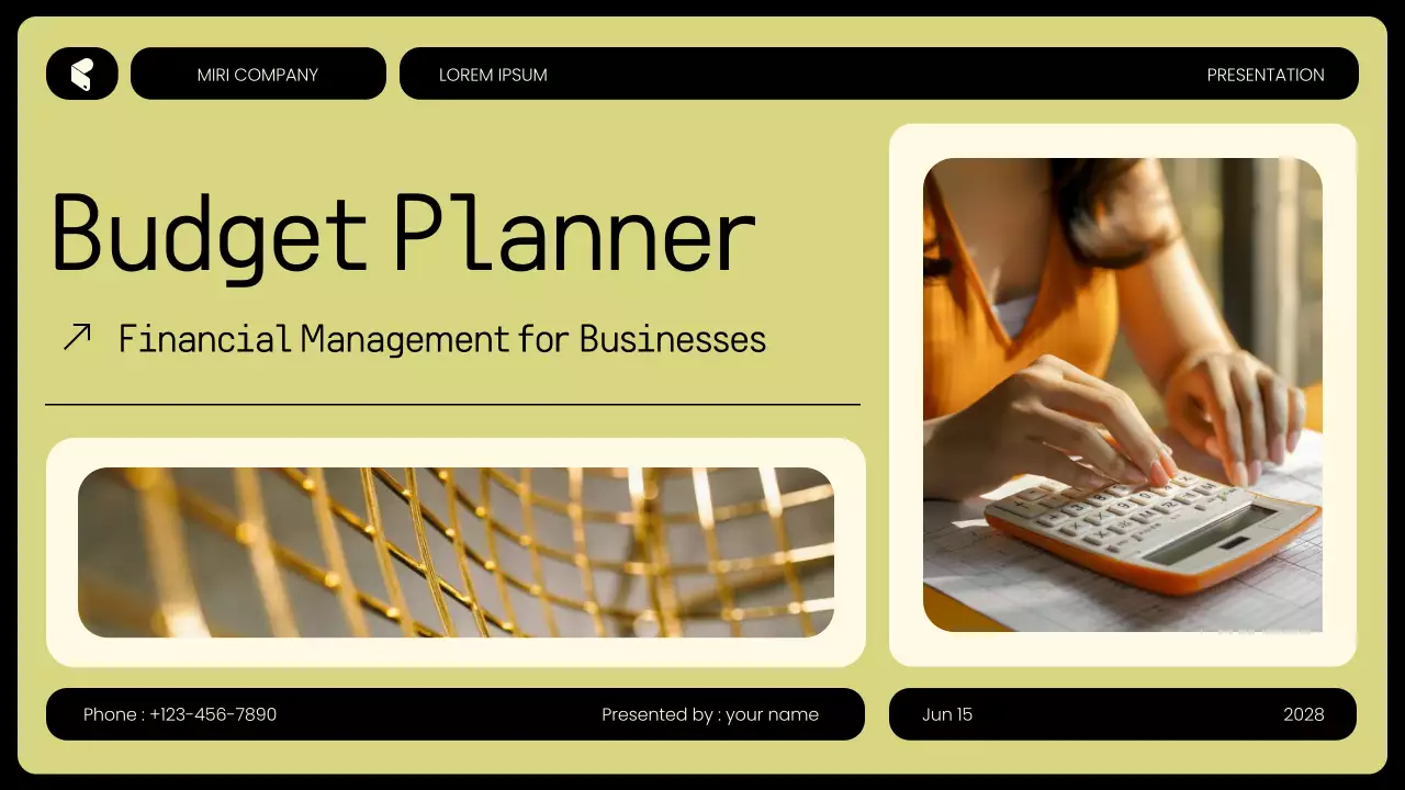 Yellow Modern Budget Planning Presentation