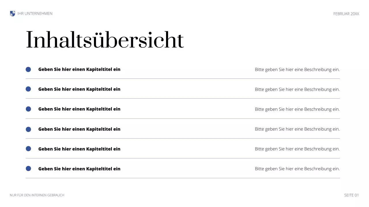 blaue professionelle juristische Präsentation