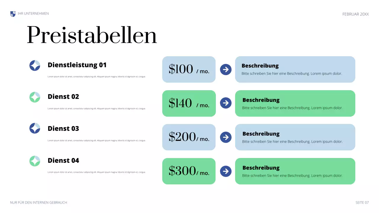 blaue professionelle juristische Präsentation