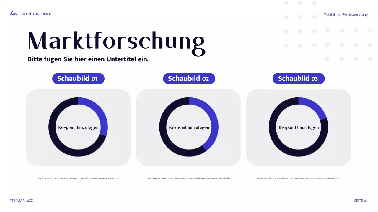 blauer moderner Rechtsleitfaden