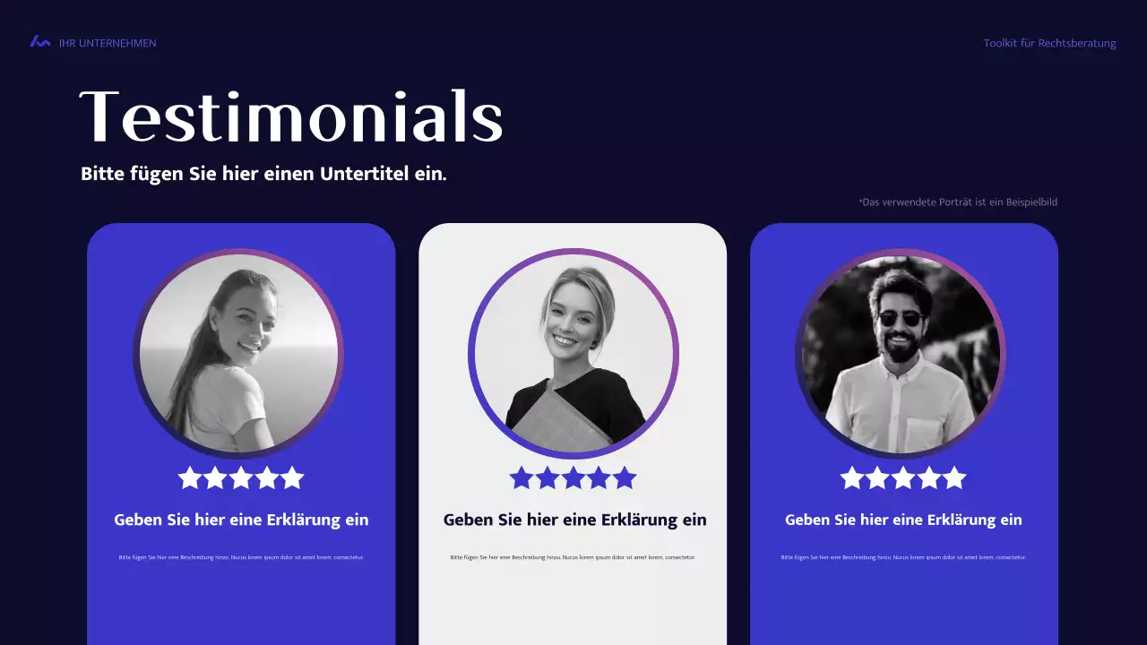 blauer moderner Rechtsleitfaden