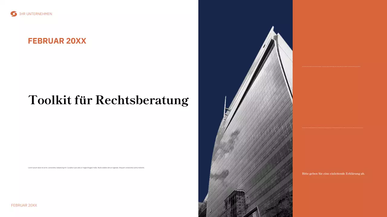 Orange Moderner Rechtsleitfaden