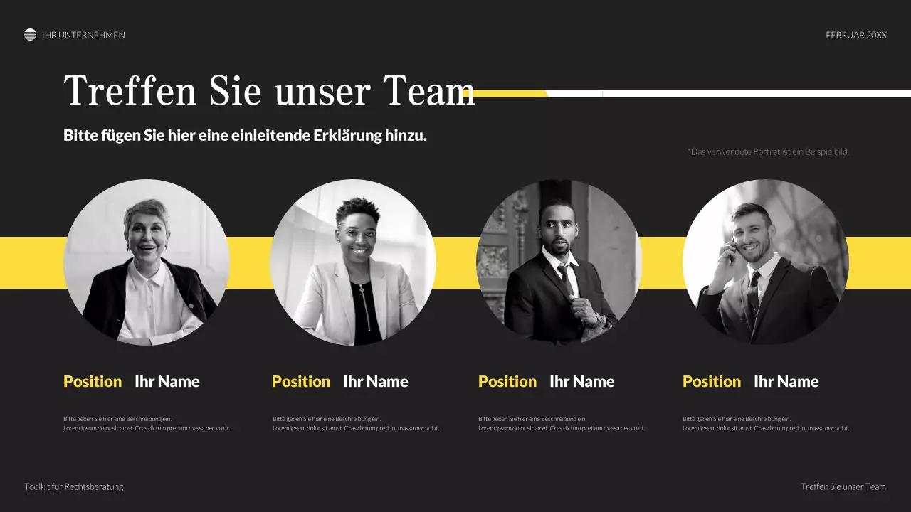 schwarze klassische juristische Präsentation