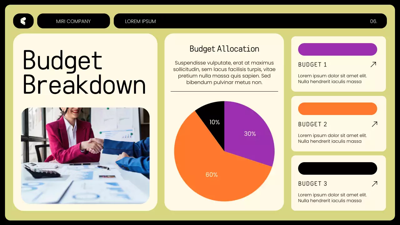 Yellow Modern Budget Planning Presentation