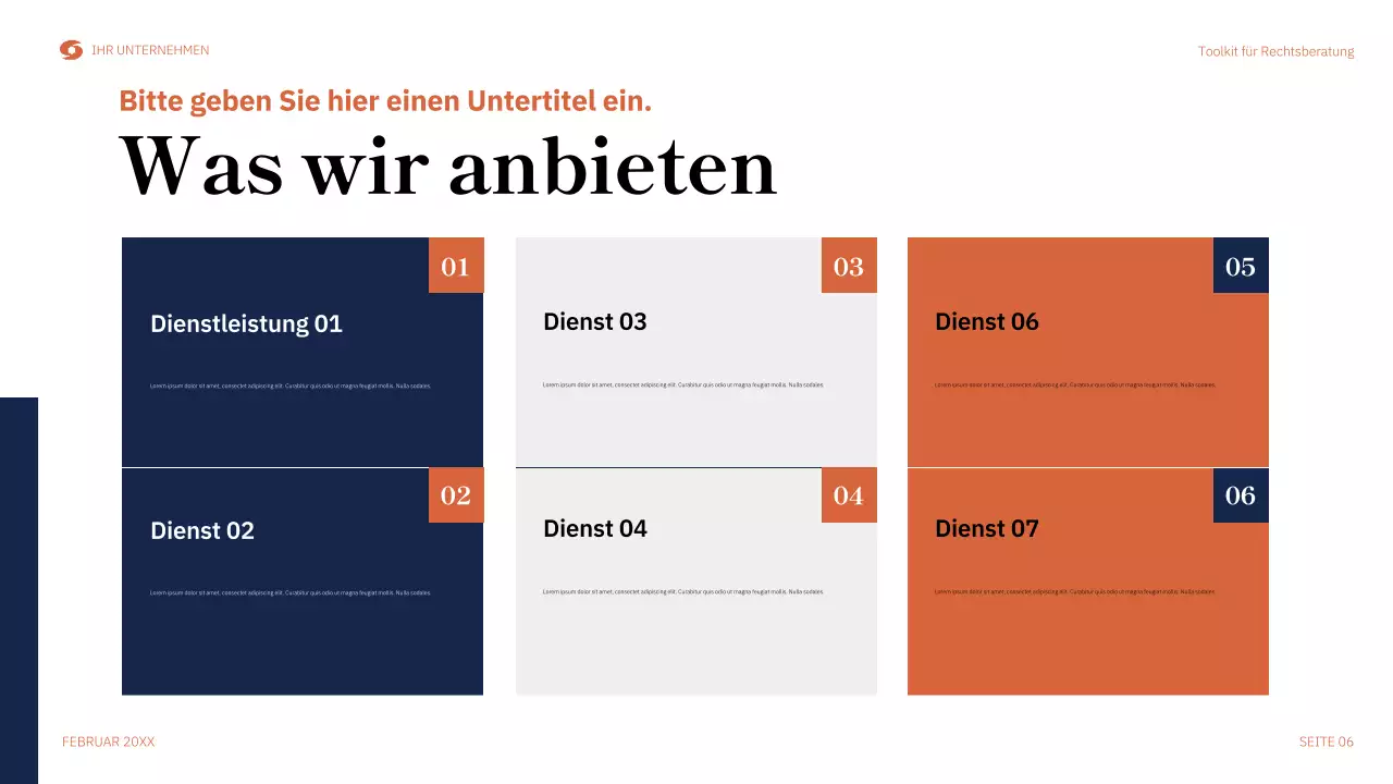 Orange Moderner Rechtsleitfaden