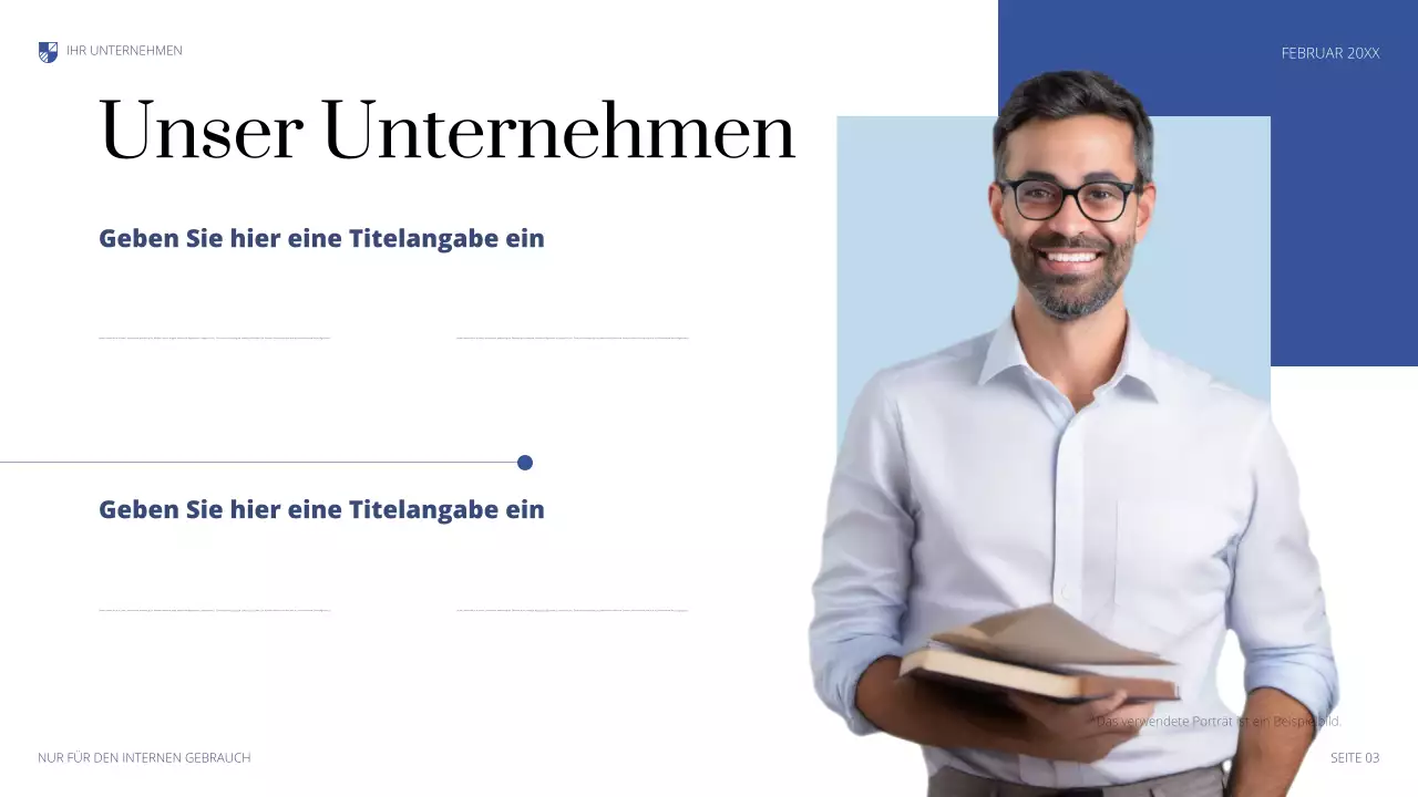blaue professionelle juristische Präsentation