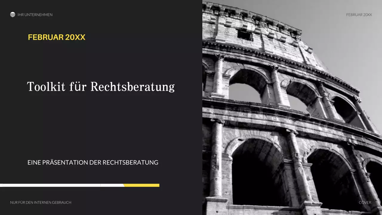 schwarze klassische juristische Präsentation