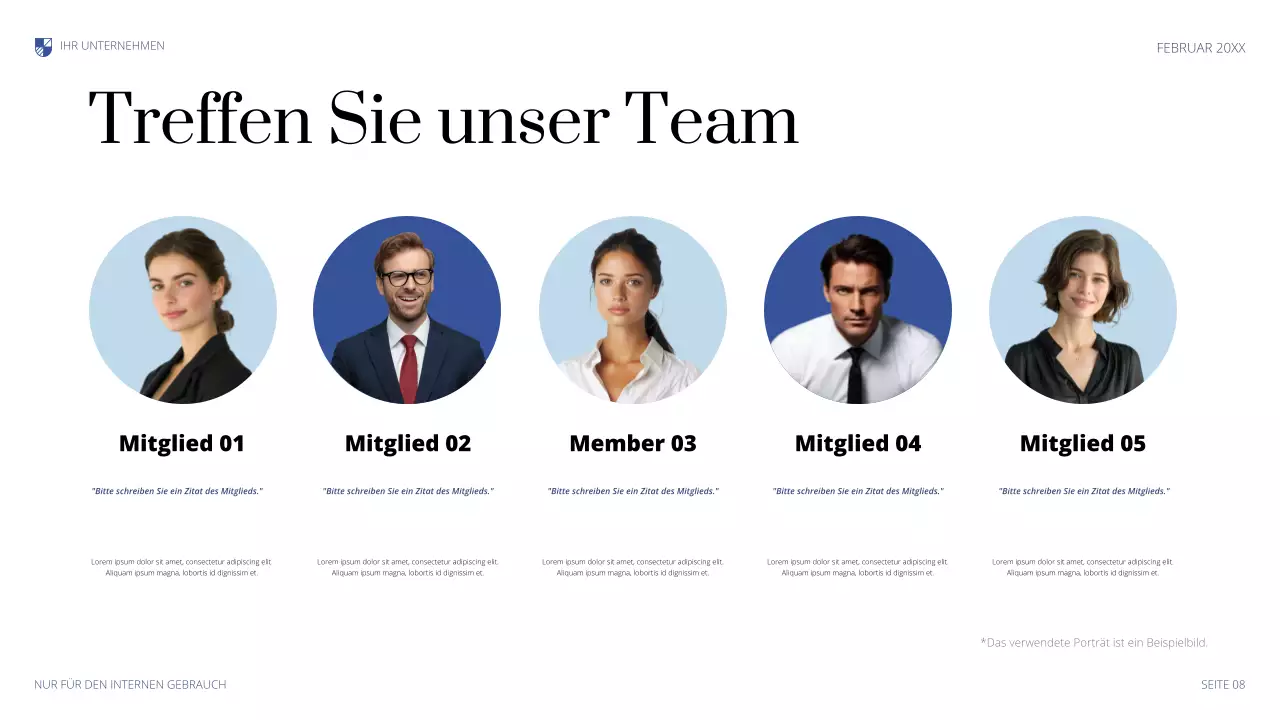 blaue professionelle juristische Präsentation