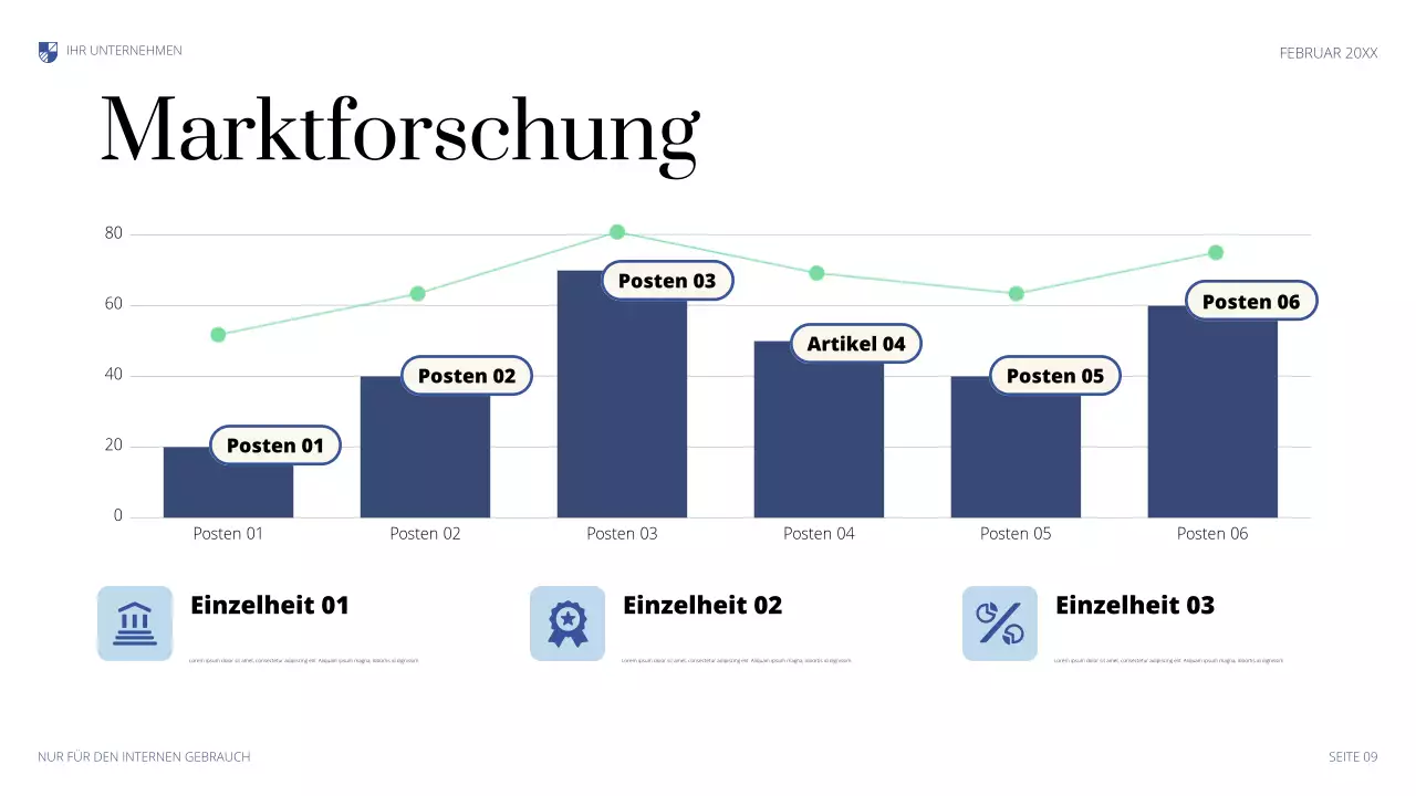 blaue professionelle juristische Präsentation