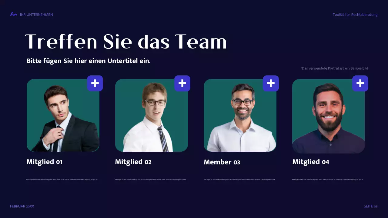 blauer moderner Rechtsleitfaden