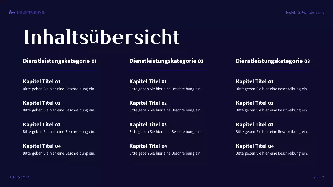 blauer moderner Rechtsleitfaden