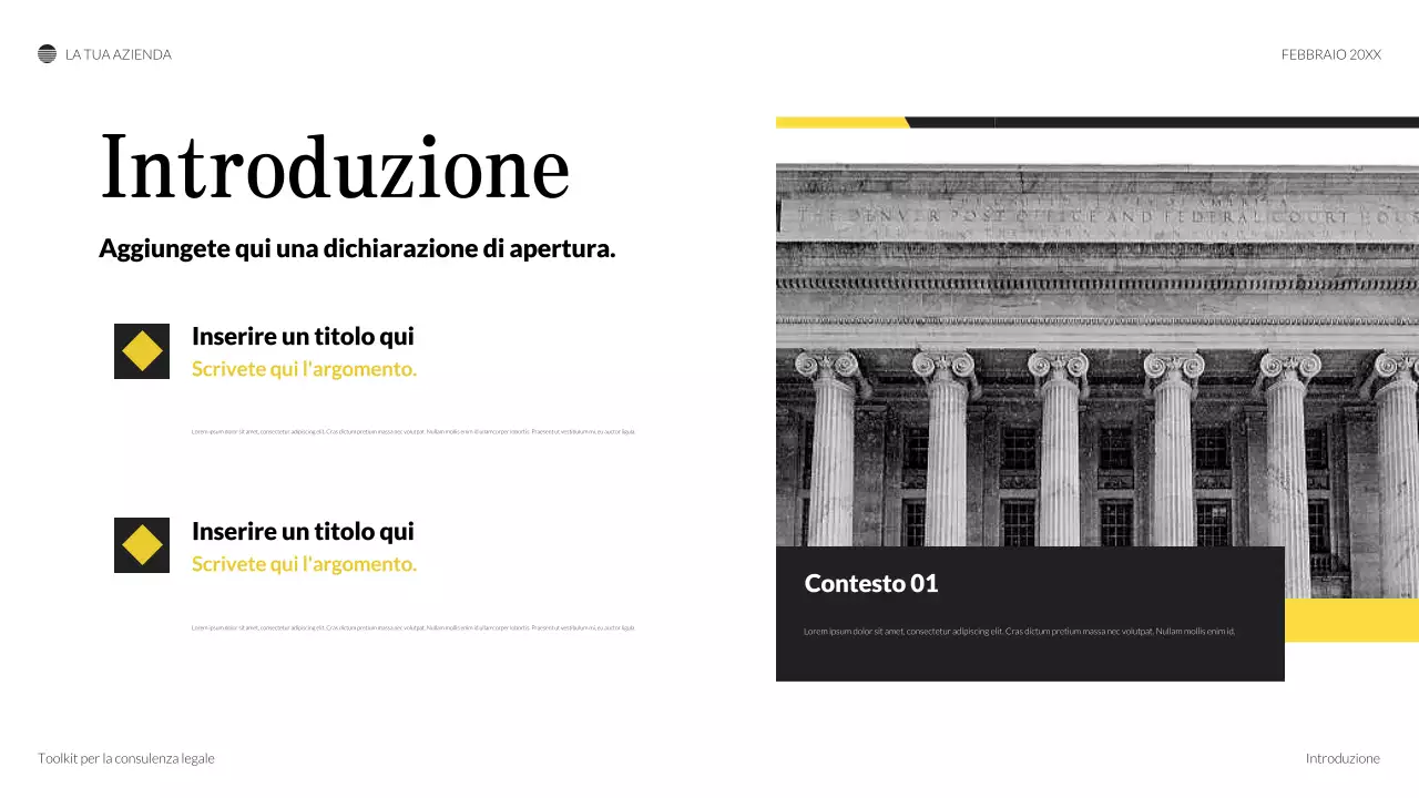 presentazione legale classica nera