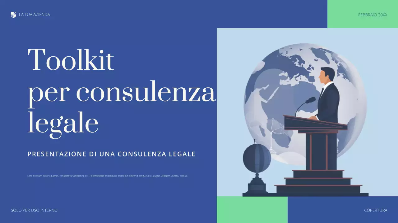 presentazione legale professionale blu