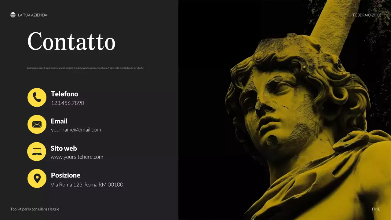 presentazione legale classica nera