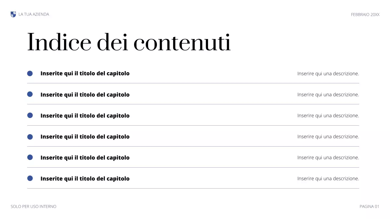 presentazione legale professionale blu