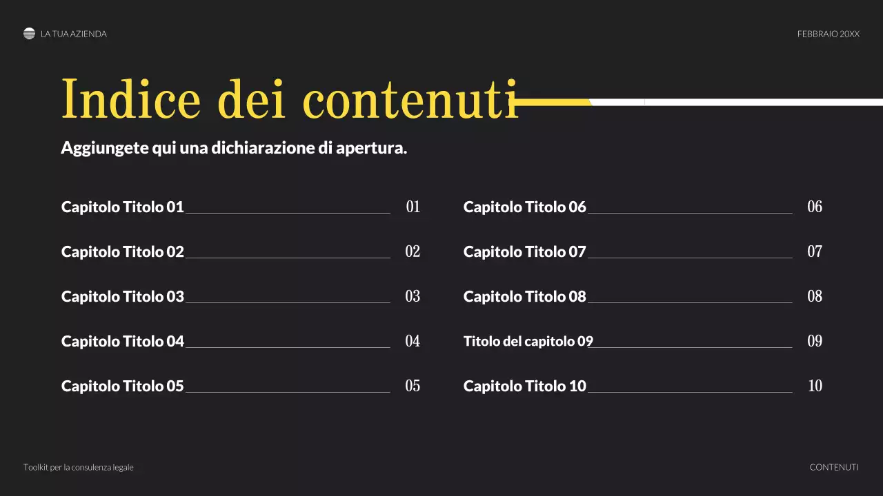 presentazione legale classica nera