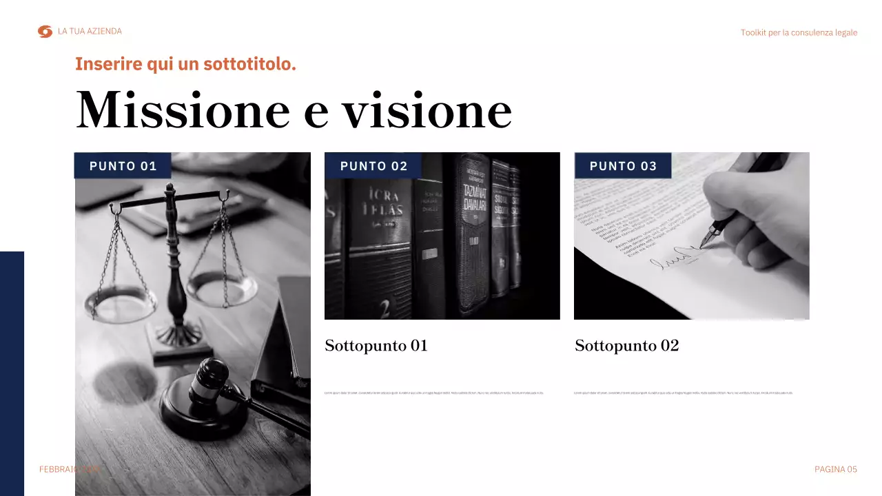 guida legale moderna arancione