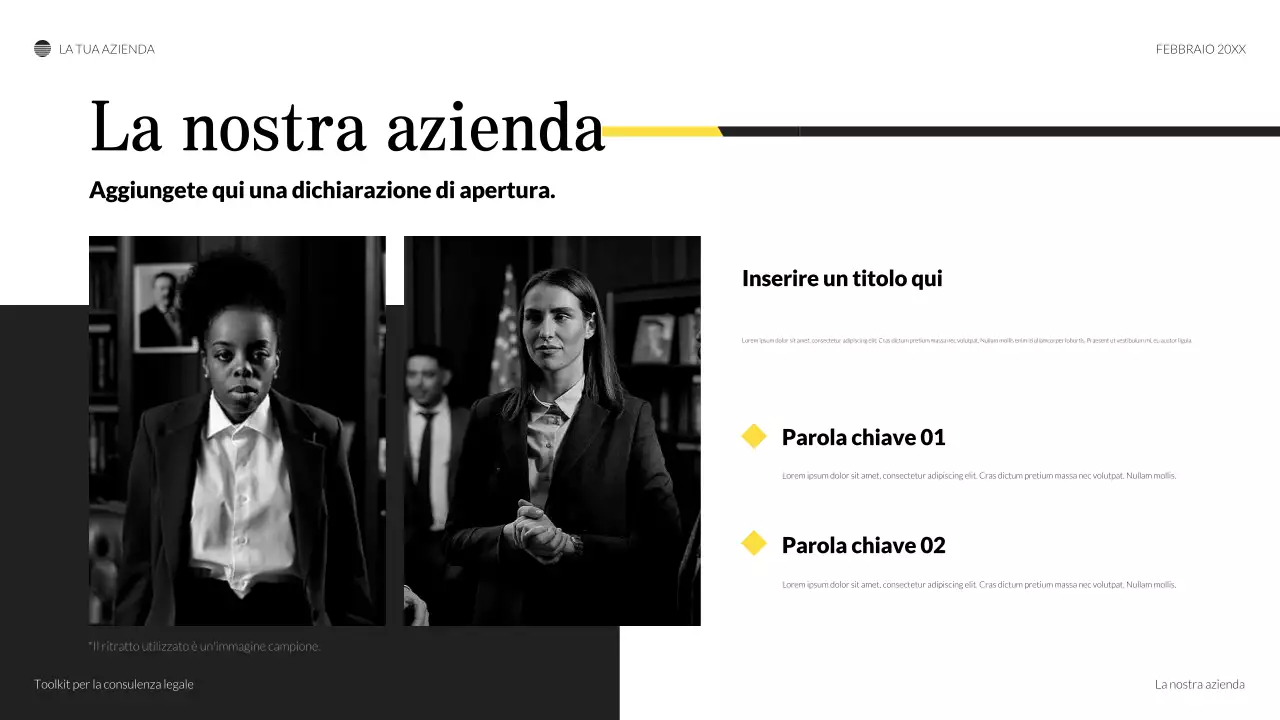 presentazione legale classica nera