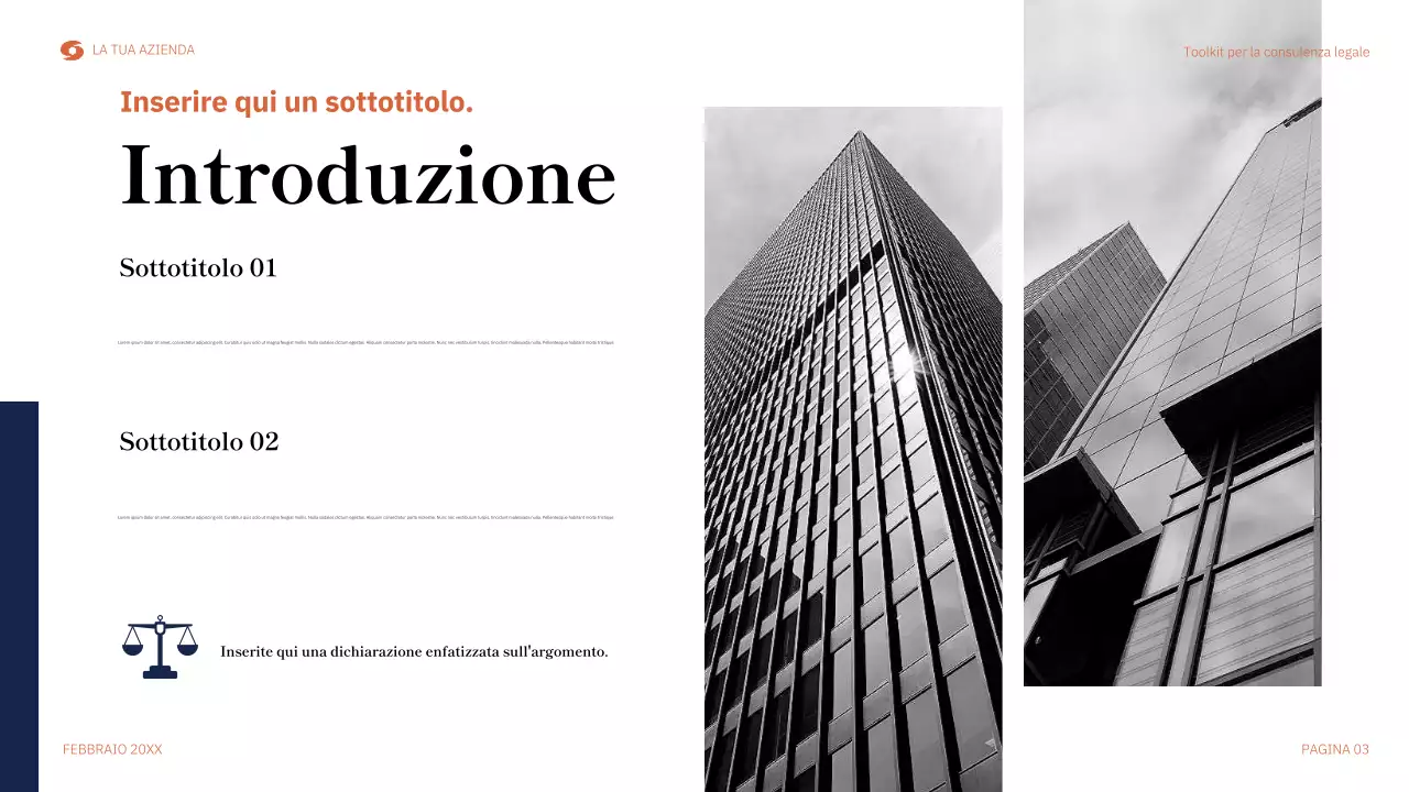 guida legale moderna arancione