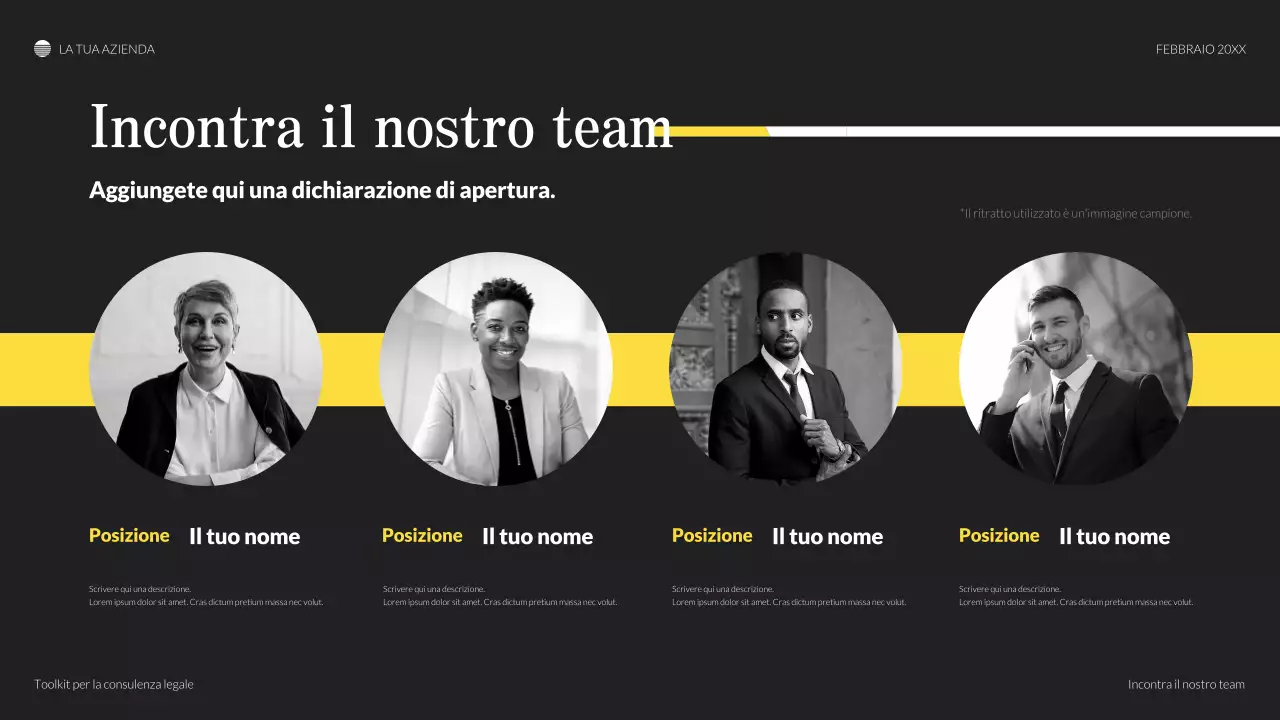 presentazione legale classica nera