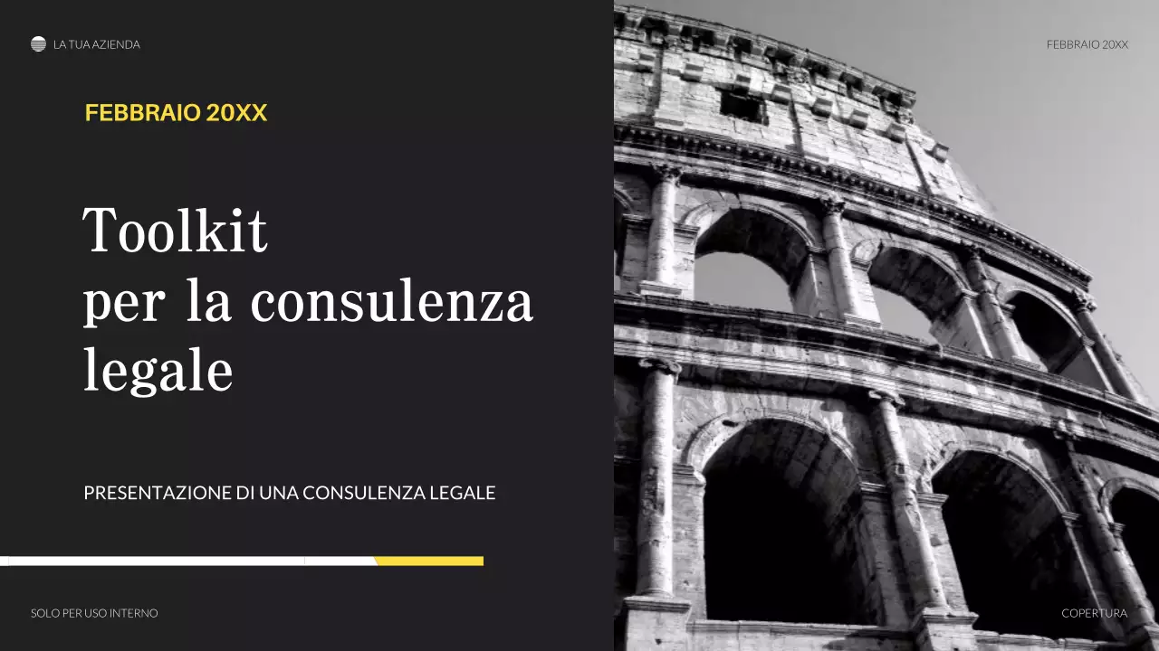presentazione legale classica nera