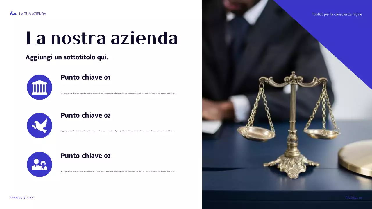 guida legale moderna blu