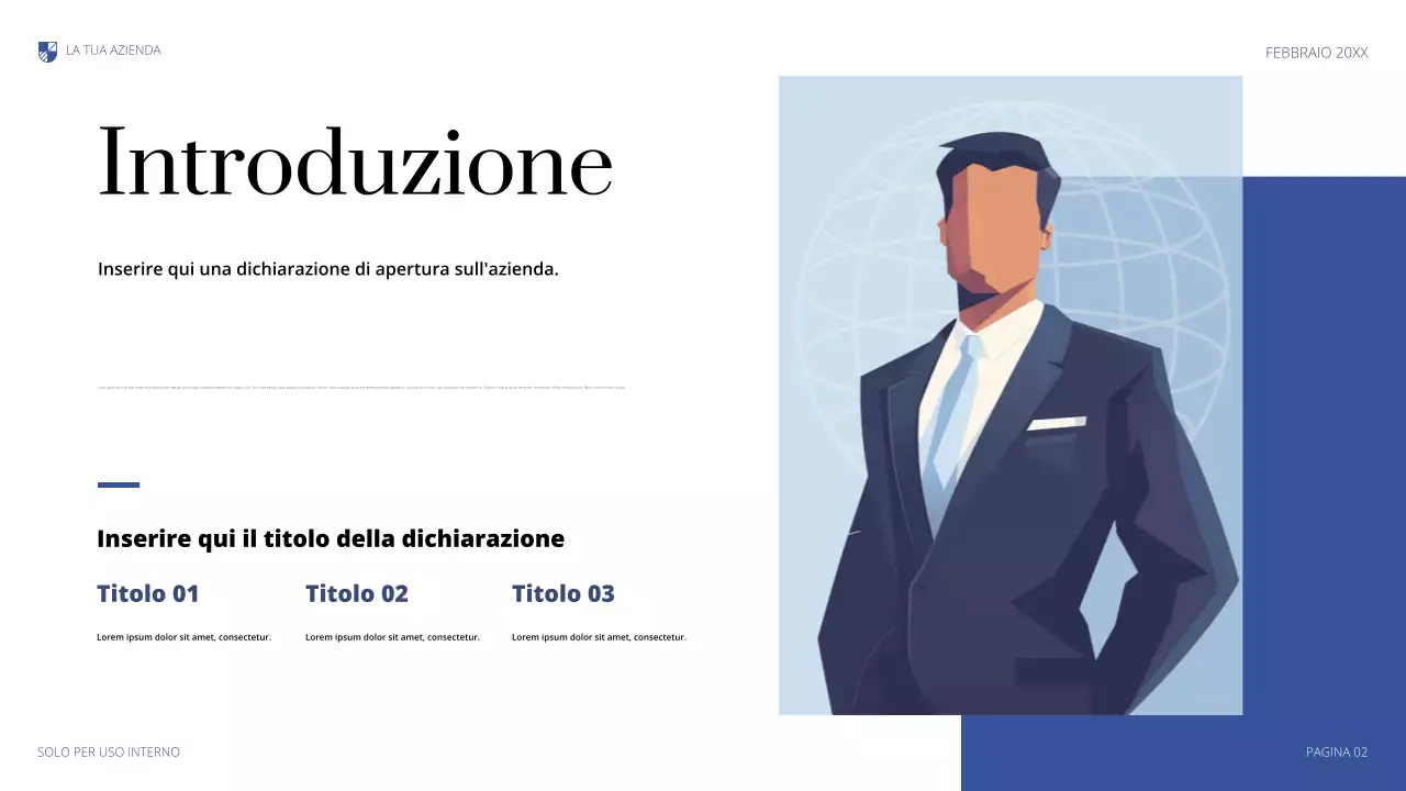 presentazione legale professionale blu