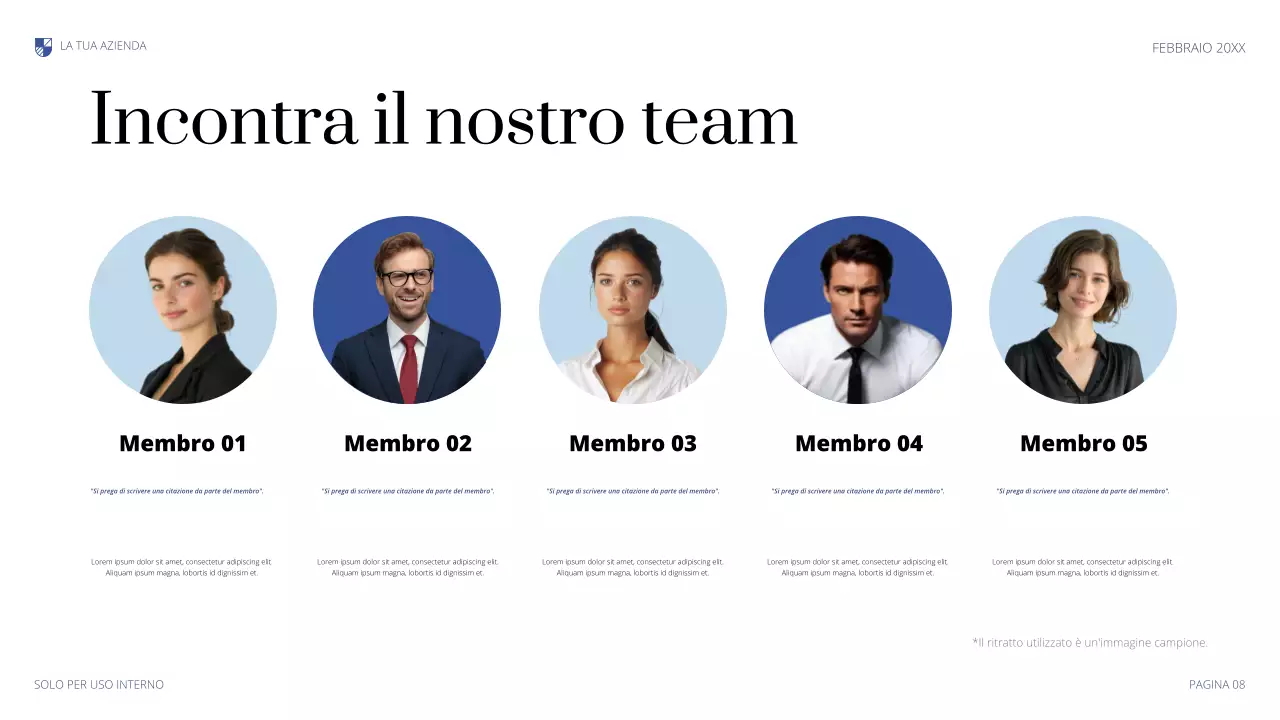 presentazione legale professionale blu