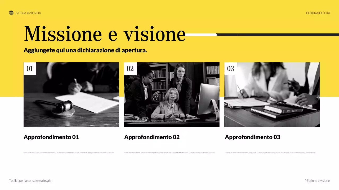 presentazione legale classica nera