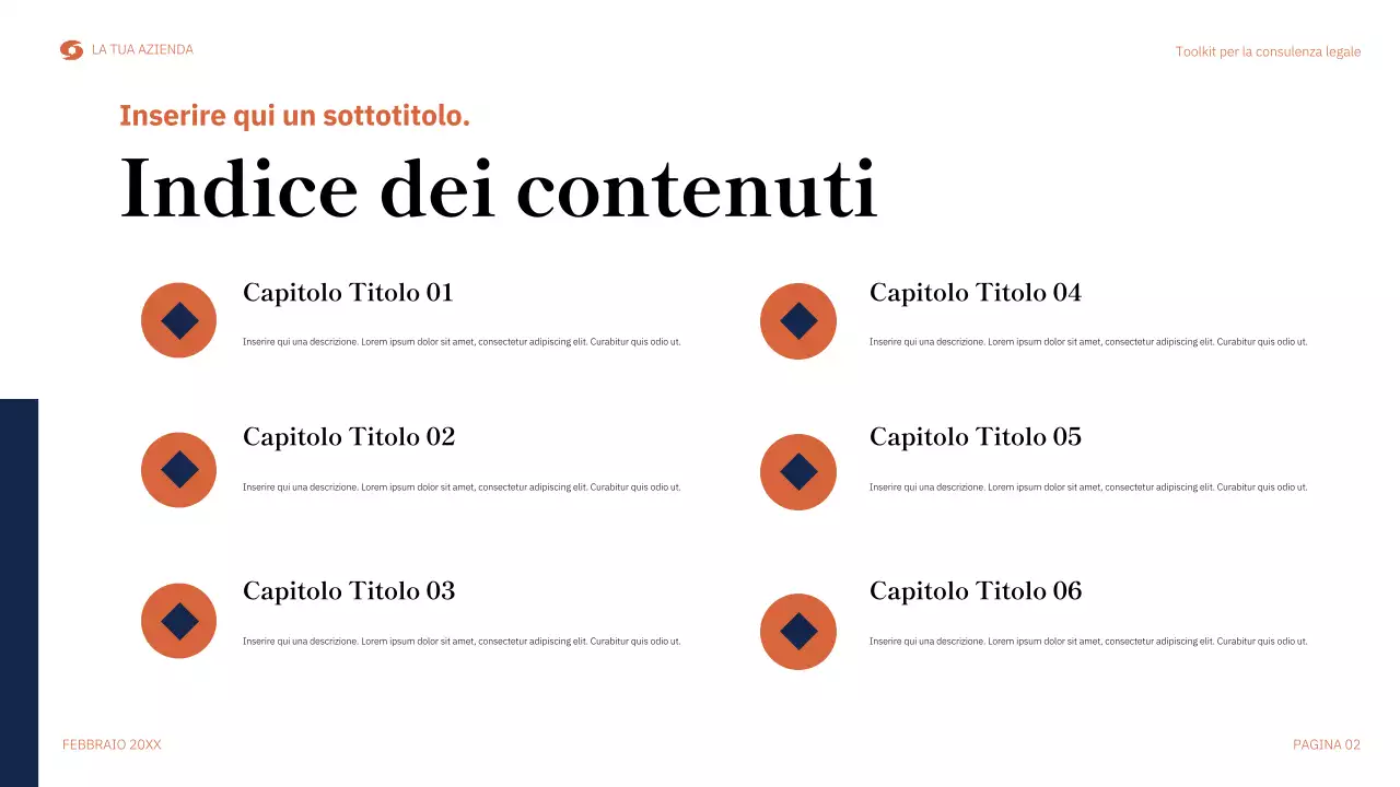 guida legale moderna arancione