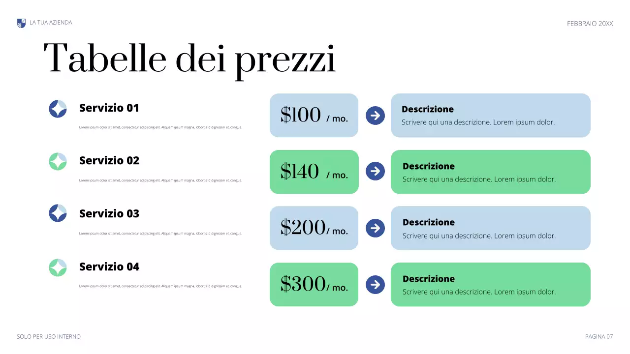 presentazione legale professionale blu