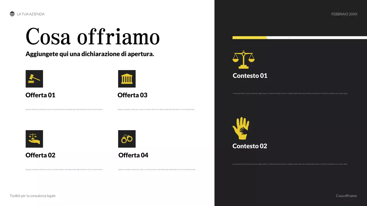 presentazione legale classica nera