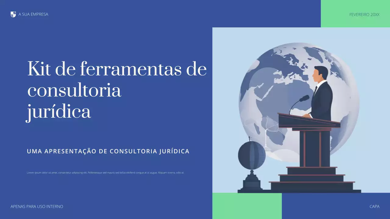 apresentação jurídica profissional azul