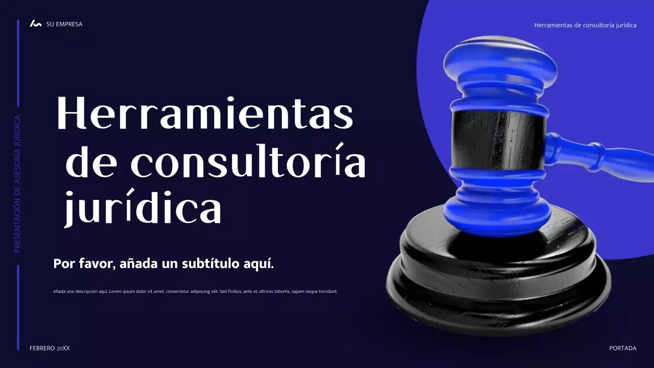 Guía legal moderna azul