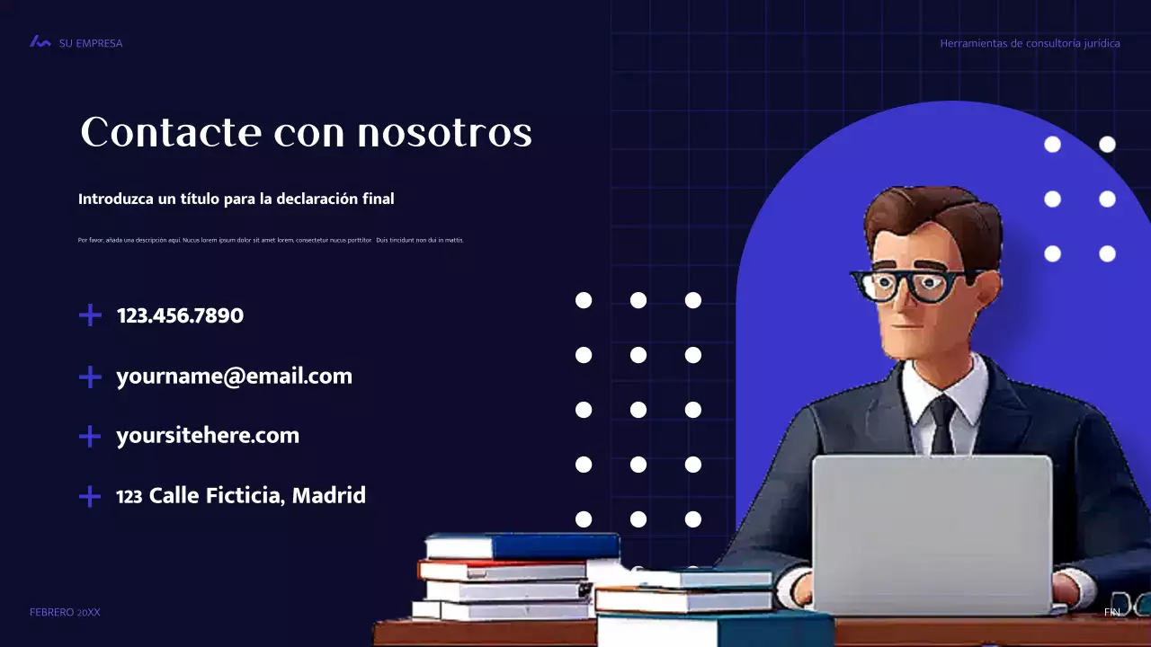 Guía legal moderna azul