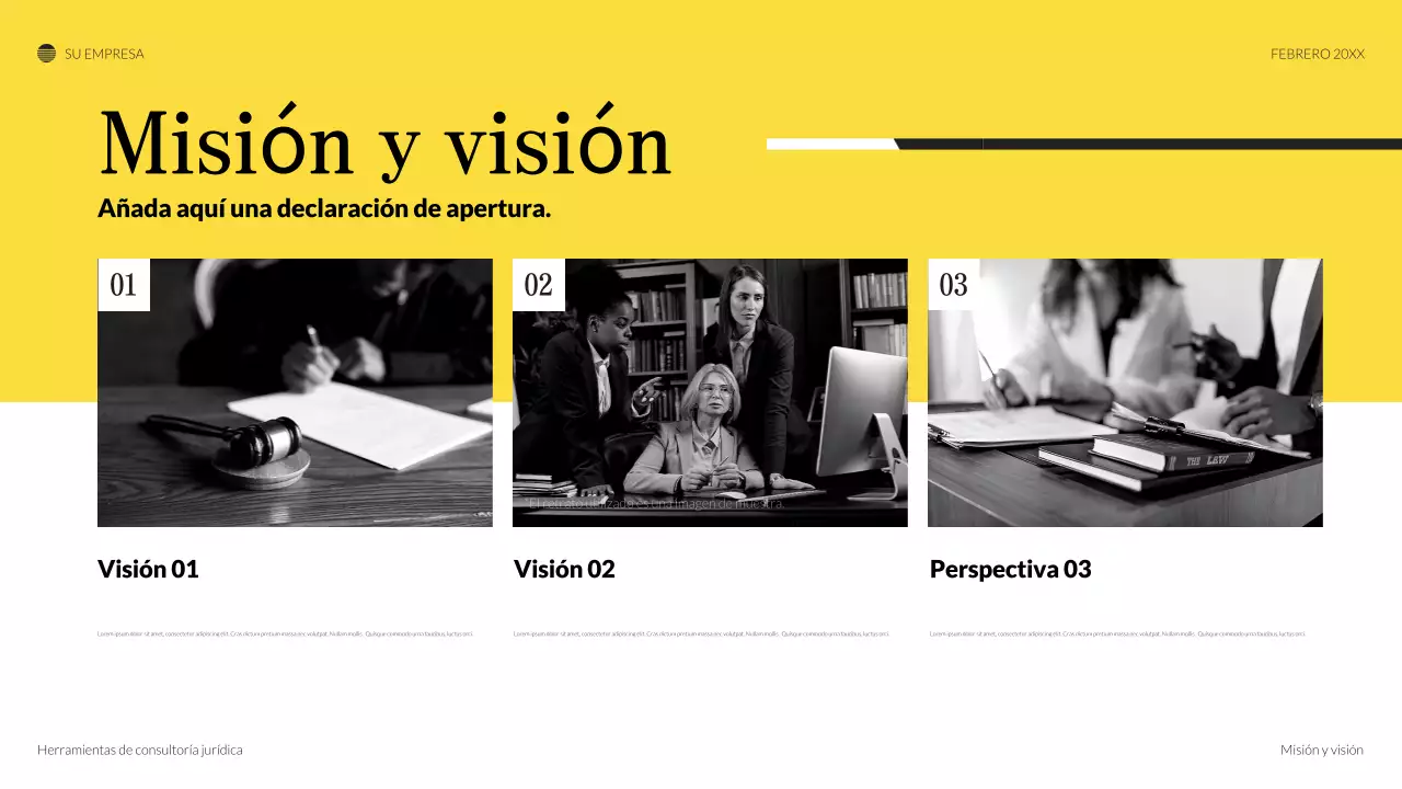 Presentación legal clásica negra