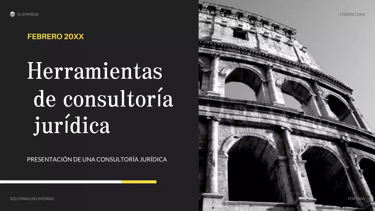 Presentación legal clásica negra