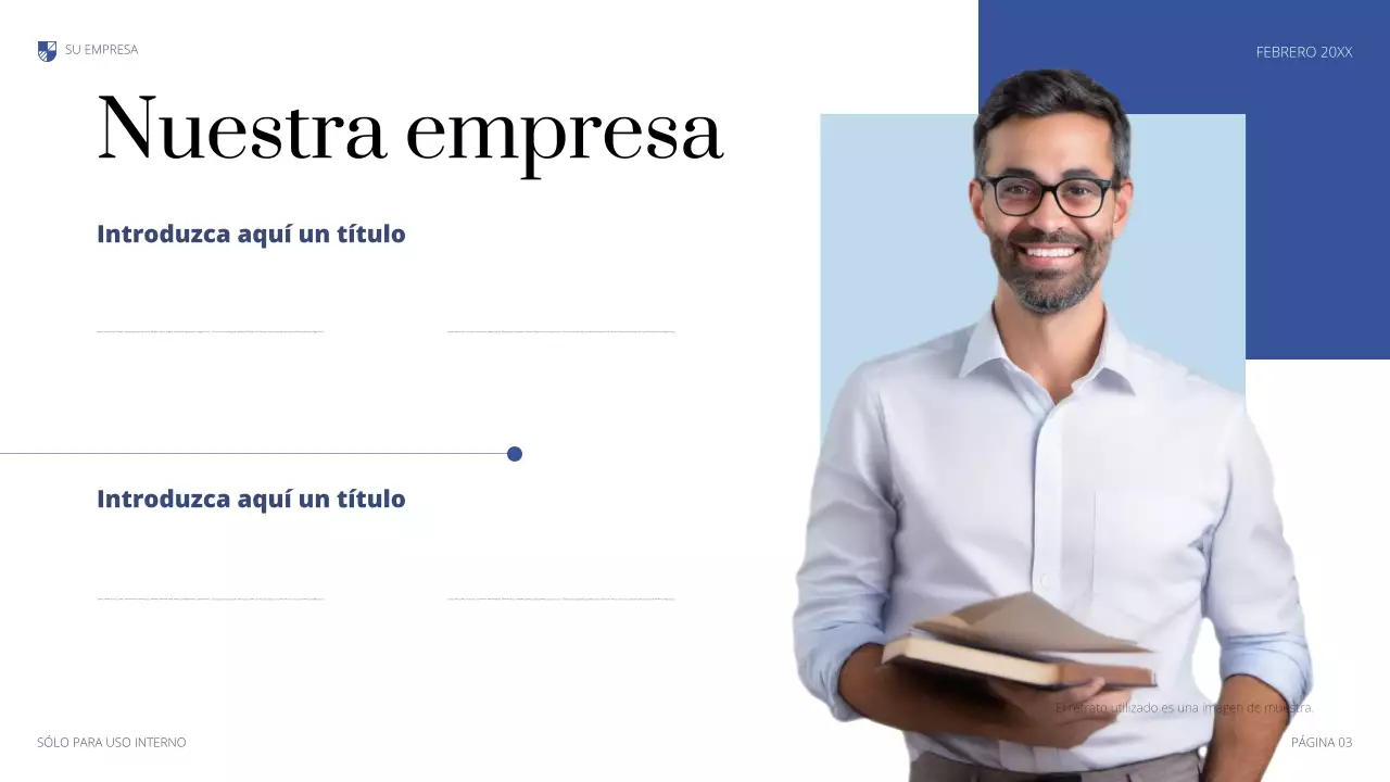 Presentación legal profesional azul