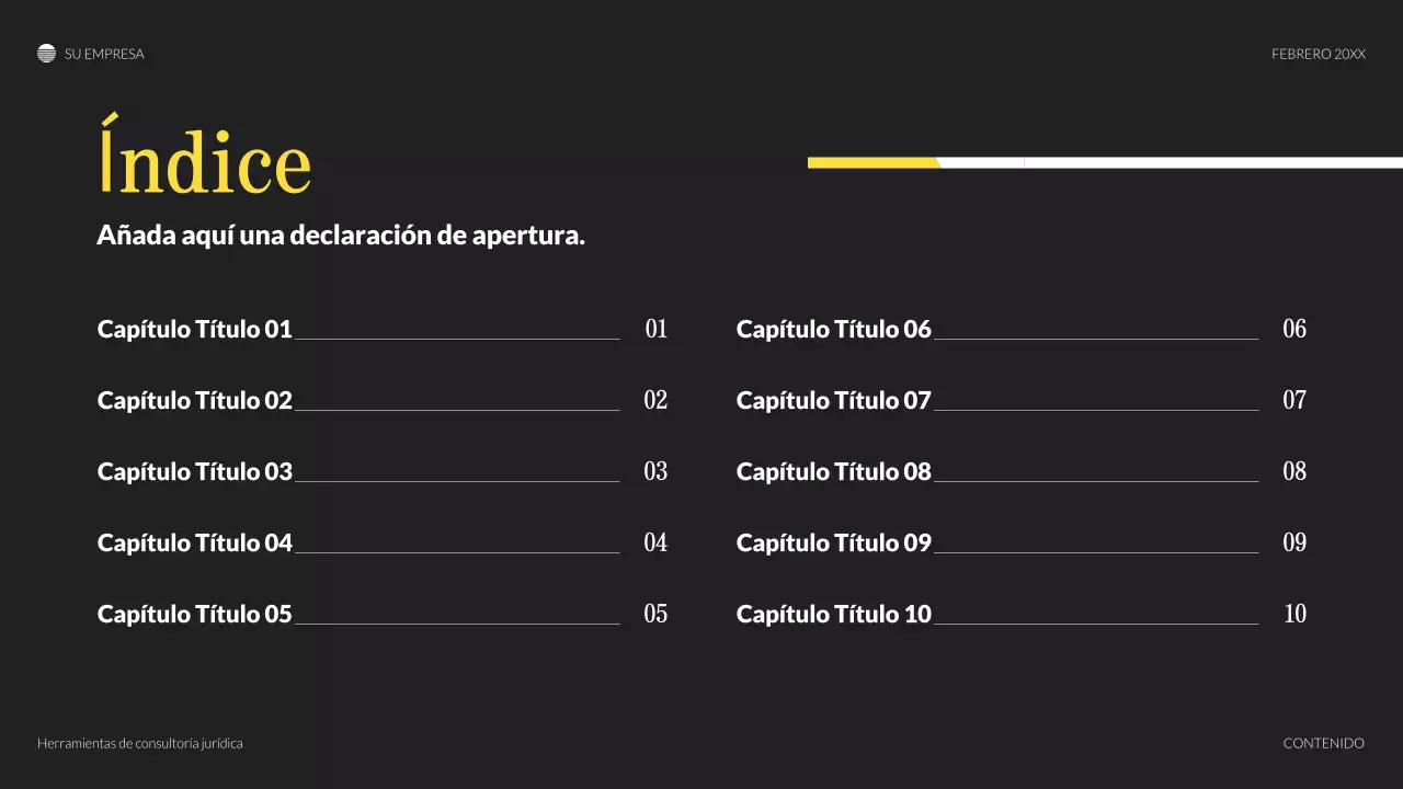 Presentación legal clásica negra