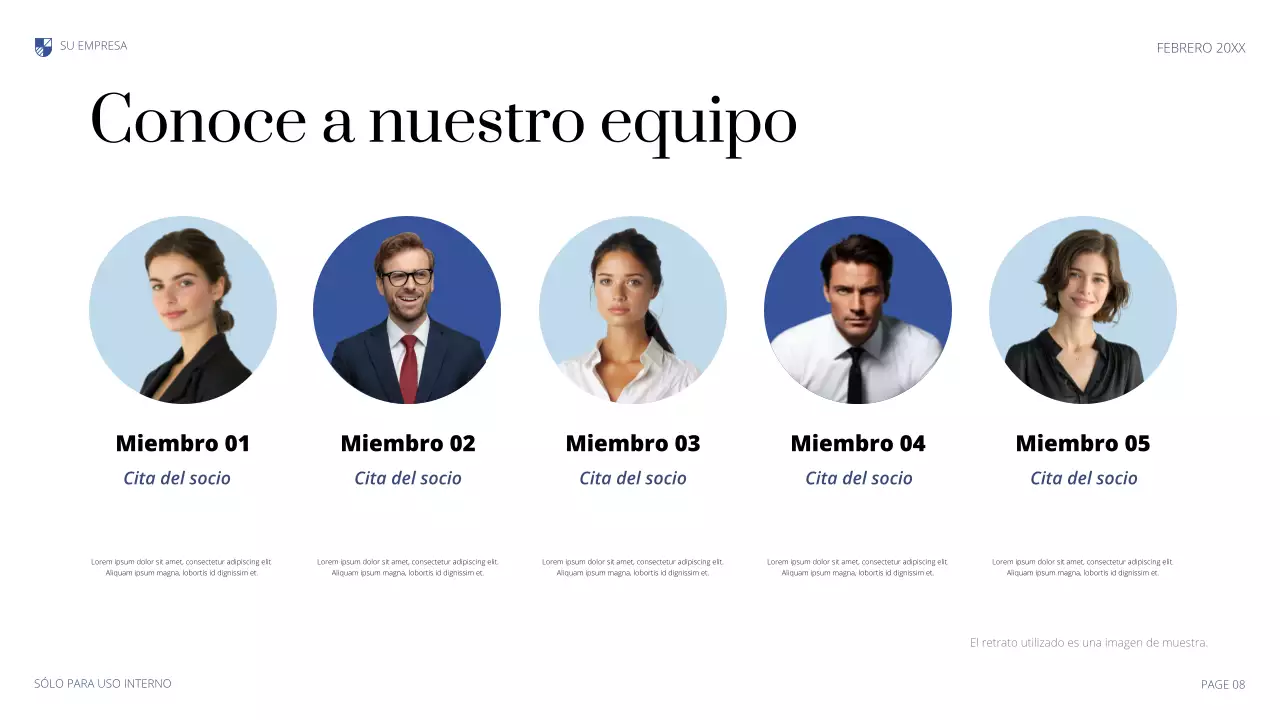 Presentación legal profesional azul