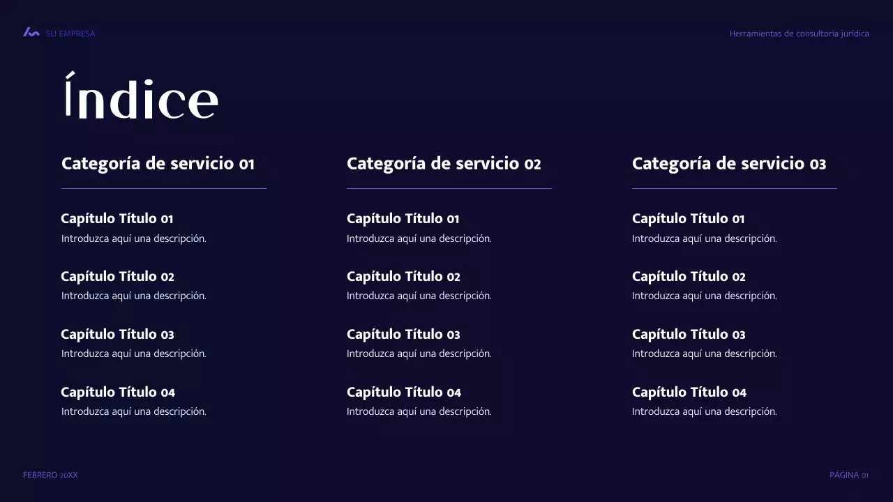 Guía legal moderna azul