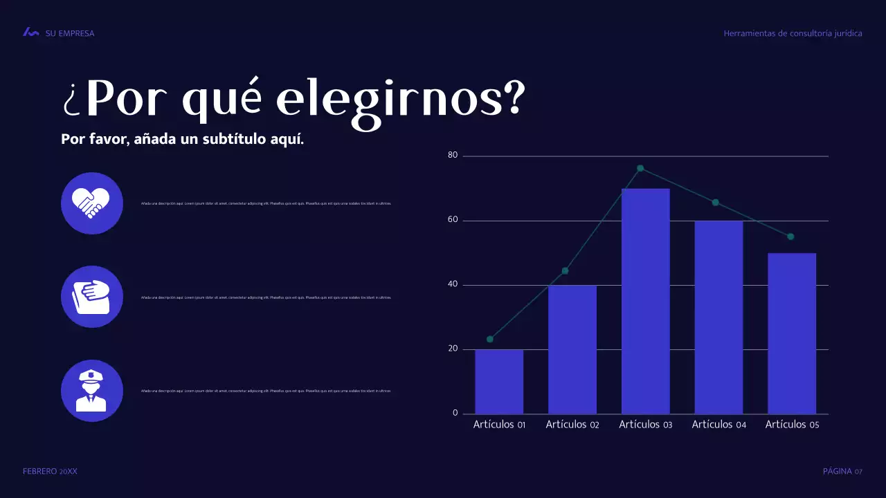Guía legal moderna azul