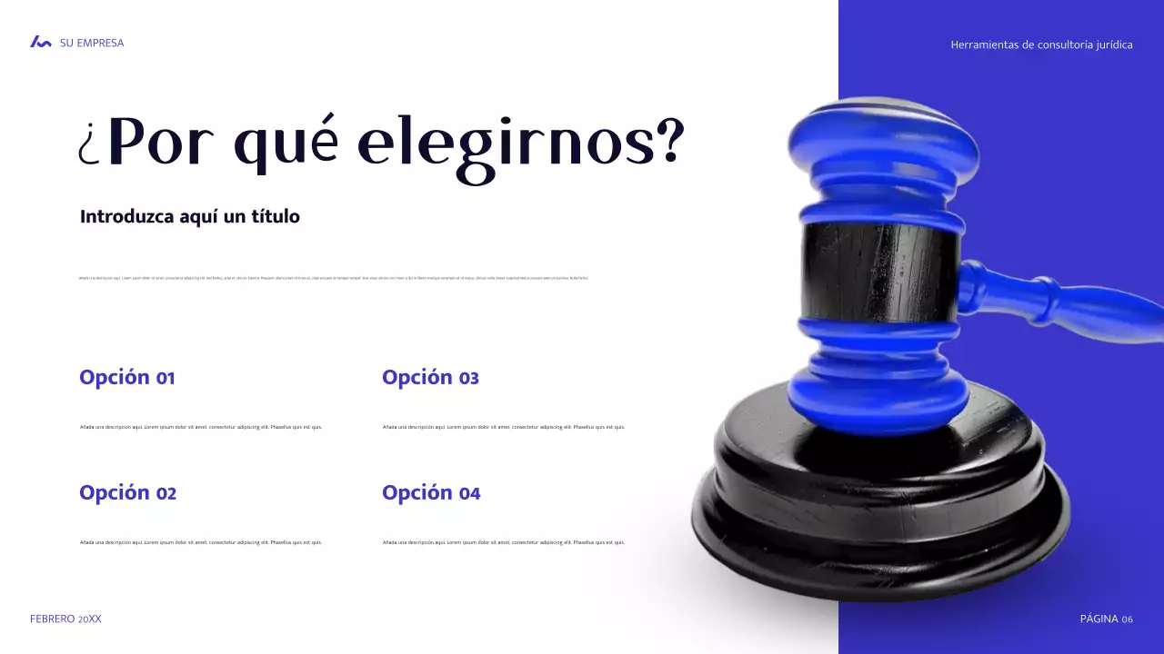 Guía legal moderna azul