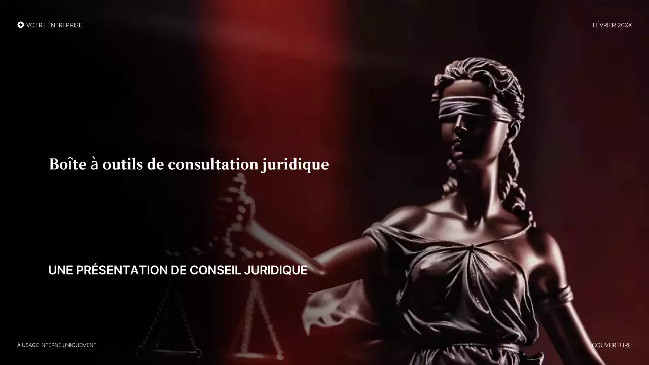 présentation juridique élégante rouge