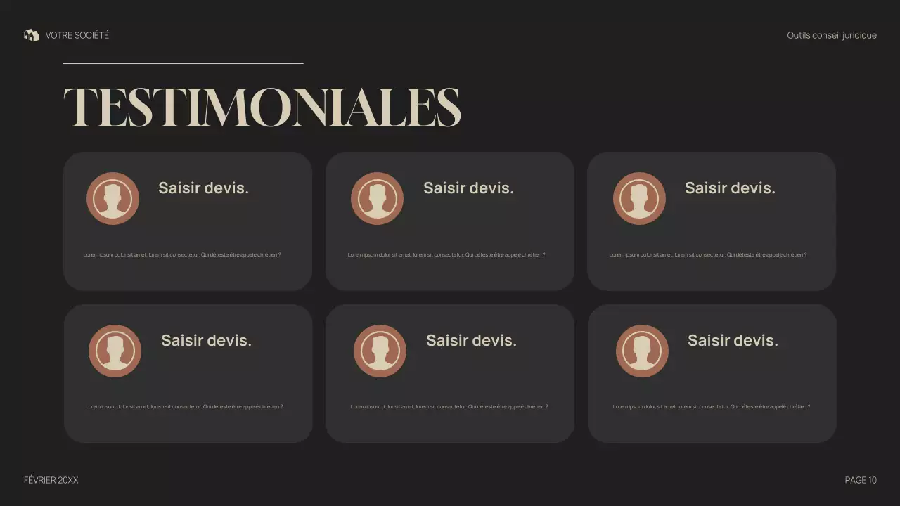 présentation juridique professionnelle grise