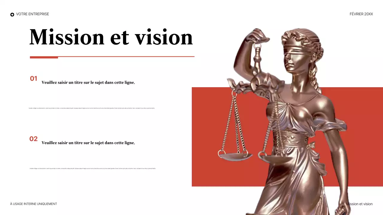 présentation juridique élégante rouge