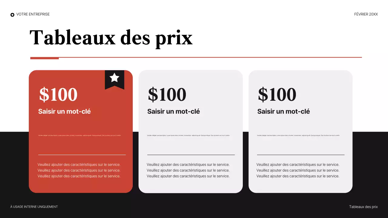 présentation juridique élégante rouge