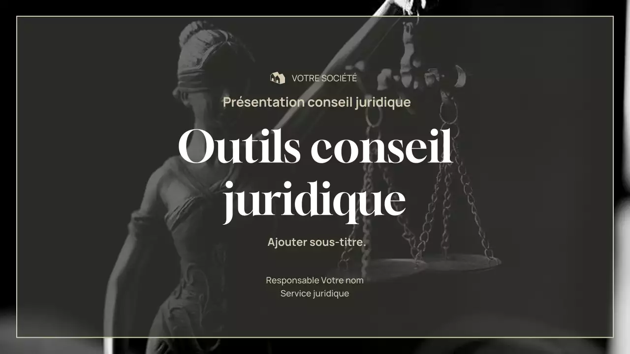 présentation juridique professionnelle grise